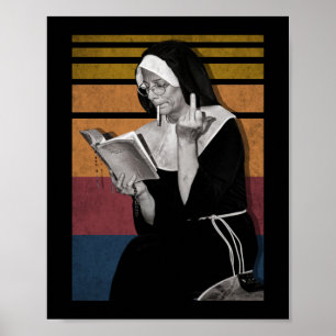 Rökning Nuns Retro Stil Poster