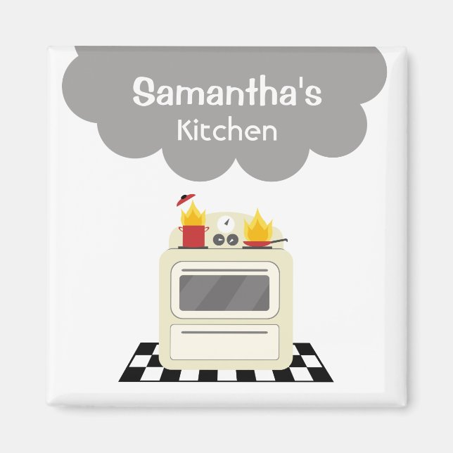 Rökning och återställande av brandbutik Köksmagnet Magnet (Framsidan)