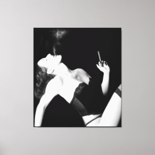 Rökning och försegling - Självporträtt Canvastryck