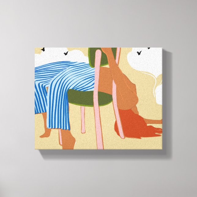 Rökning och skapar moln canvastryck (Framsida)