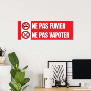 Rökning och vaping förbjuden affisch