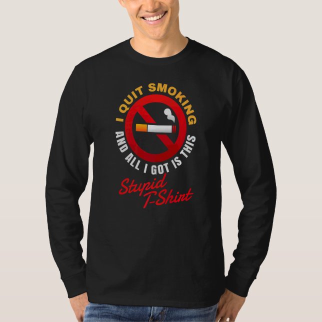Rökning röker inte i nikotinfri rök t shirt (Framsida)