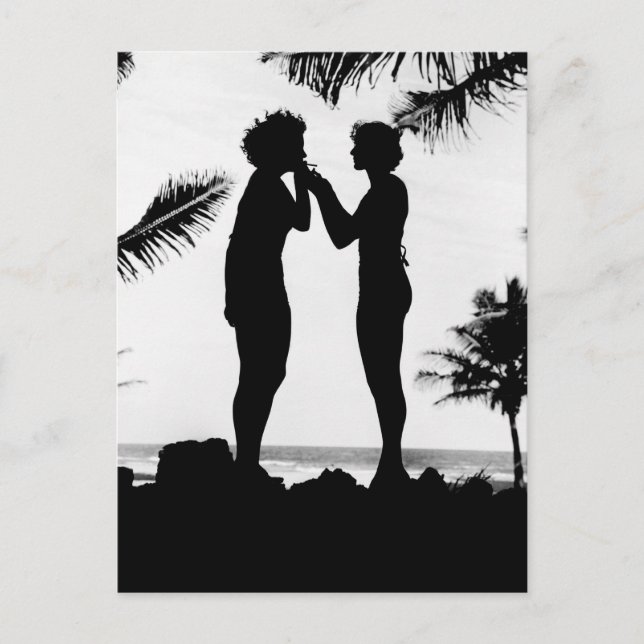 Rökning Silhouette, 1940-talet Vykort (Framsida)