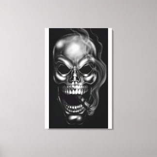 RÖKNING SKULL CANVAS