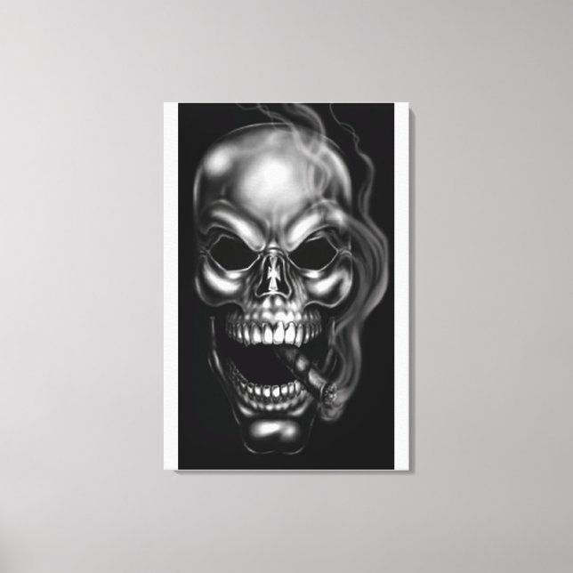 RÖKNING SKULL CANVAS (Framsida)