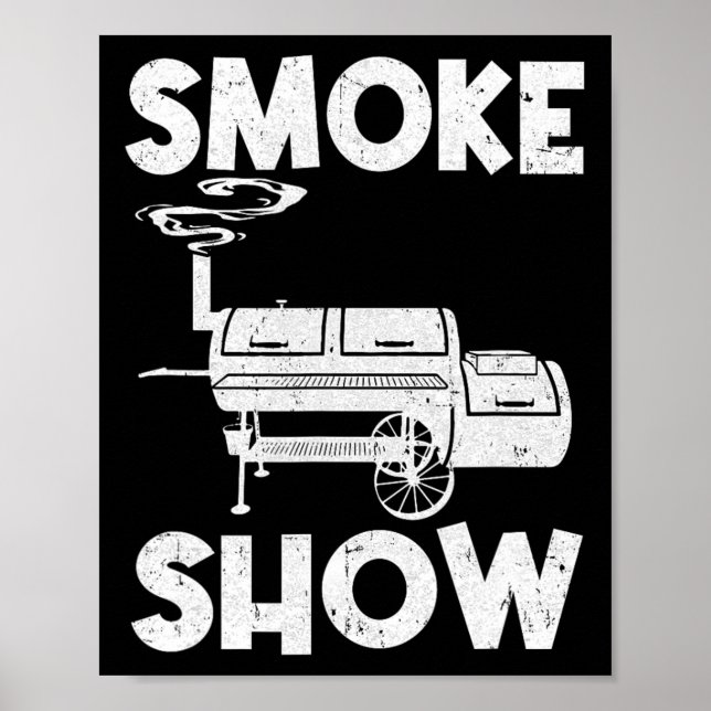 Rökning Visa luddig Bbq Rökning Rökning av Kött Poster (Framsidan)