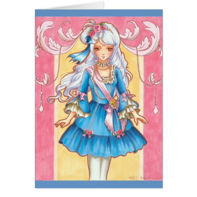 Rokokor Lolita Hälsningskort (Framsidan)