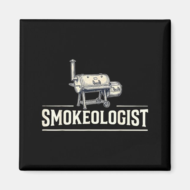 Rökologist - Rolig Pitmaster Bbq Rökare Grillning Magnet (Framsidan)