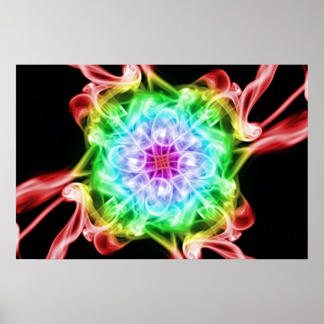 Rökregnbåge i flera Färg Poster (Framsidan)