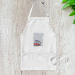 Rökrök som blåser Buss Förkläde<br><div class="desc">En buss som blåser lite rök. Den här designen ser ut att vara verkligen för dessa Apron</div>