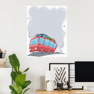 Rökrök som blåser Buss Poster