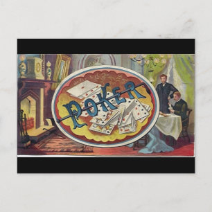 Rökrum för vintage Poker Manar Gambling Vykort