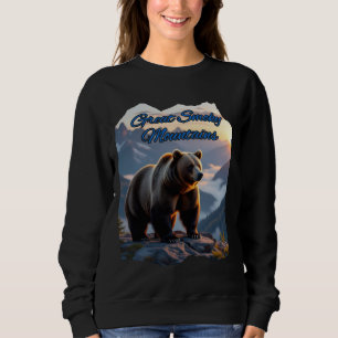 Röksiga berg, svart björn t shirt
