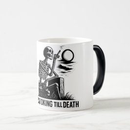 Rökskaletonmärket - Mörk Aesthetic Art Magisk Mugg