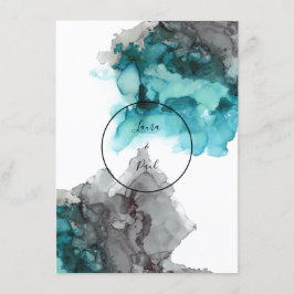 Rökskalv och Grått bröllopsinbjudan Inbjudningar