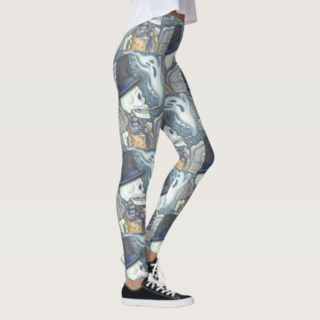 RÖKSKELETON, CEMETERY GOTH SKELLY LEGGINGS (Höger)