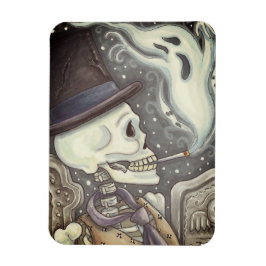 RÖKSKELETON, CMETERY MAGNET-rektangel Magnet