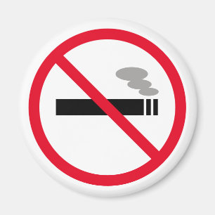 Rökskylt förbjuden att röka cigarettikon magnet