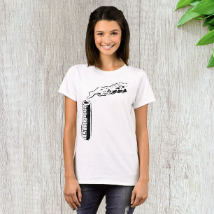 Rökstacksförorening Skiss Monokrom T Shirt