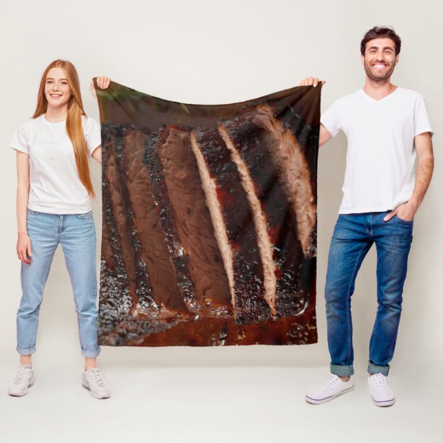 Rökt Brisket Flanblanka Fleecefilt (På plats)
