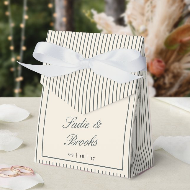 Rökt Grangran Klassisk Randig Bröllop Presentaskar (Skapare uppladdad)