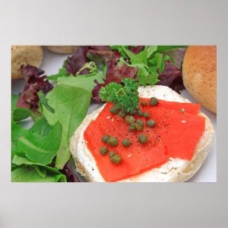 Rökt laxbagel poster