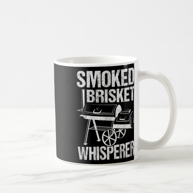 Rökt risket Whisperer Smoking Kött Rbecue Vinta Kaffemugg (Höger)