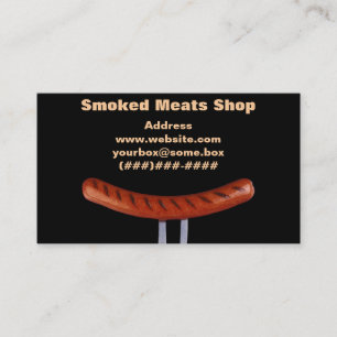 Rökte kött shoppar visitkort