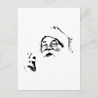 Röktomten. Vintage Santa Smoking en Cigarette. Helg Vykort