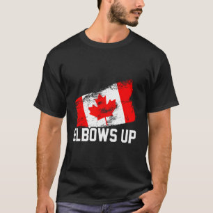 Rolade upp rolig kanadensisk hockey Maple Leaf sto T Shirt