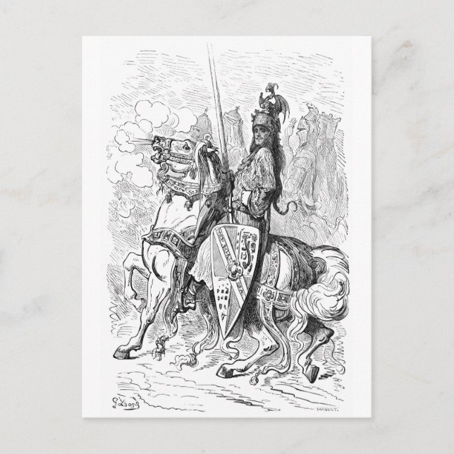 Roland Count of Mans and Knight of Blaives Vykort (Framsida)