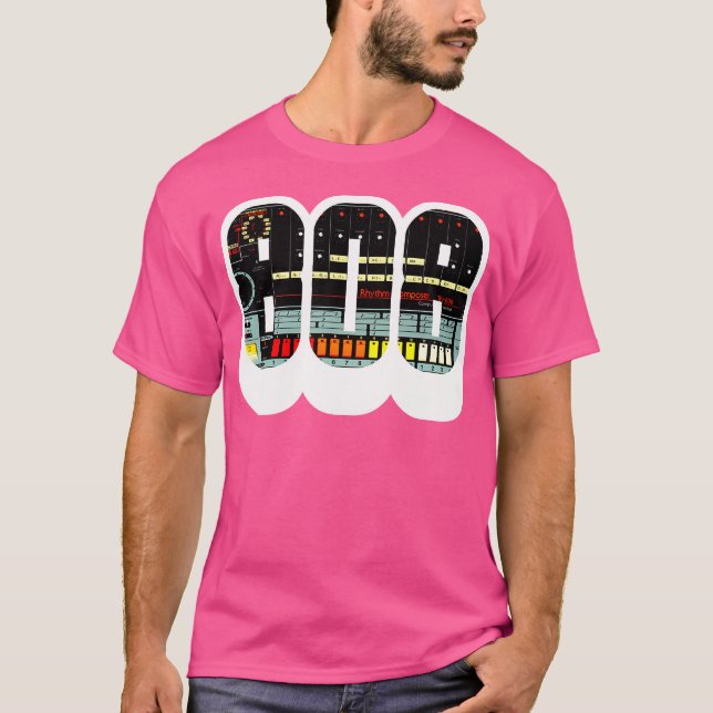 Roland Tr-808 Drum Maskin Synthesizer T Shirt (Framsida)