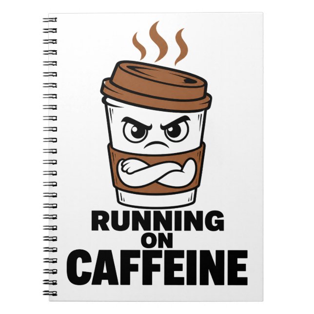 Rolande på Koffein Roligt Kaffe Journal Anteckningsbok (Framsidan)