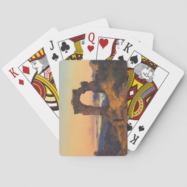 Rolands's Arch (av Andreas Achenbach) Casinokort (Baksidan)