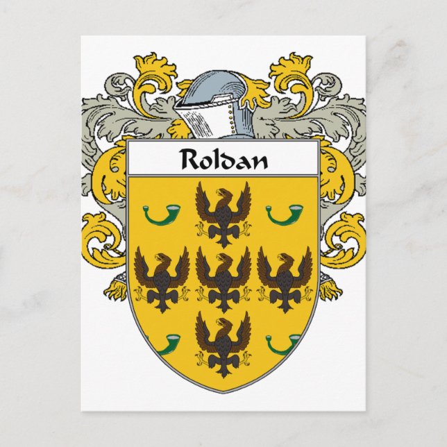 Roldan Jackar av Arm/Familjestöd (Mantled) Vykort (Framsida)