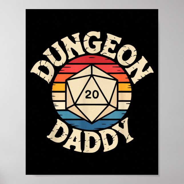 Role Playing Gamer Dad Rpg Master Tabletop Funny R Poster (Framsidan)