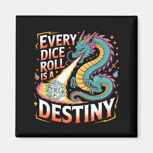 Role Playing Gamer Rpg Master D20 Tabletop Funny R Magnet (Framsidan)