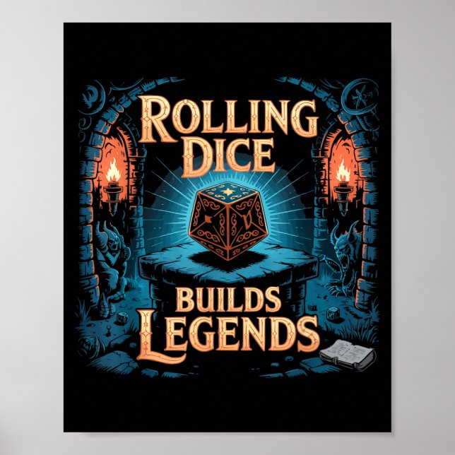 Role Playing Gamer Rpg Master D20 Tabletop Funny R Poster (Framsidan)
