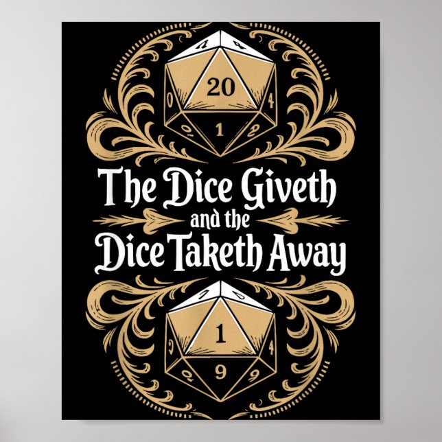 Role Playing Gamer Rpg Master D20 Tabletop Funny R Poster (Framsidan)