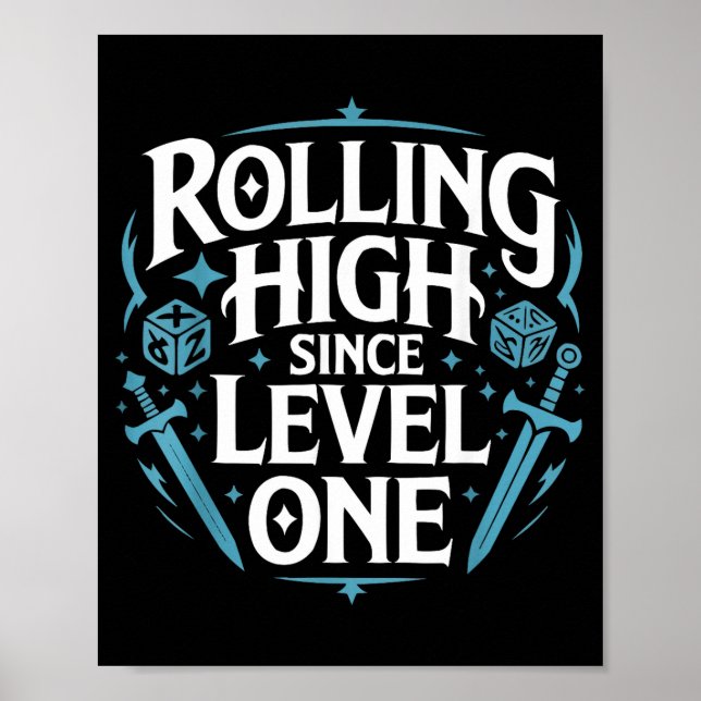 Role Playing Gamer Rpg Master D20 Tabletop Funny R Poster (Framsidan)