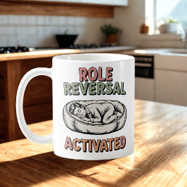 Role Reversal Activated | Human-Pet Humor Design Kaffemugg