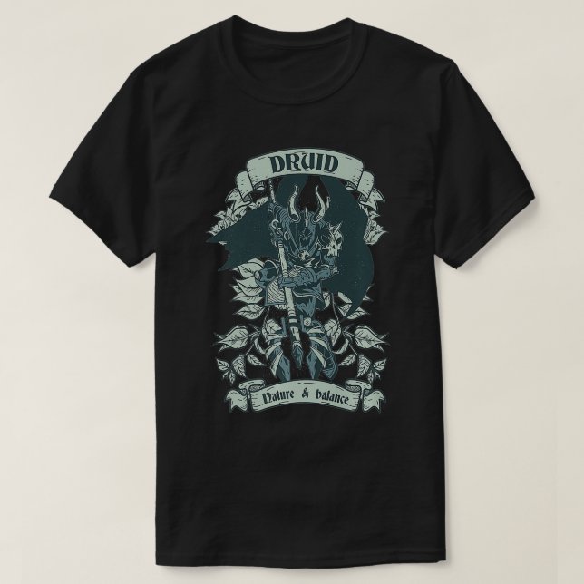 Roleplay Druid Character Fantasy Gaming chess l T Shirt (Design framsida)
