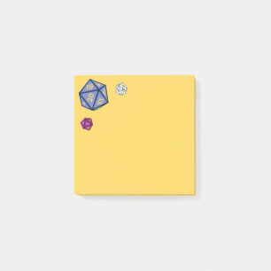 Roleplay Game D20 Dice Post-it Block