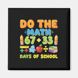Rolig 100-dagars skolmatematik ekvation elev lärar magnet