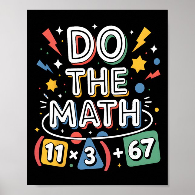 Rolig 100-dagars skolmatteekvation Gör Matten 10 Poster (Framsidan)