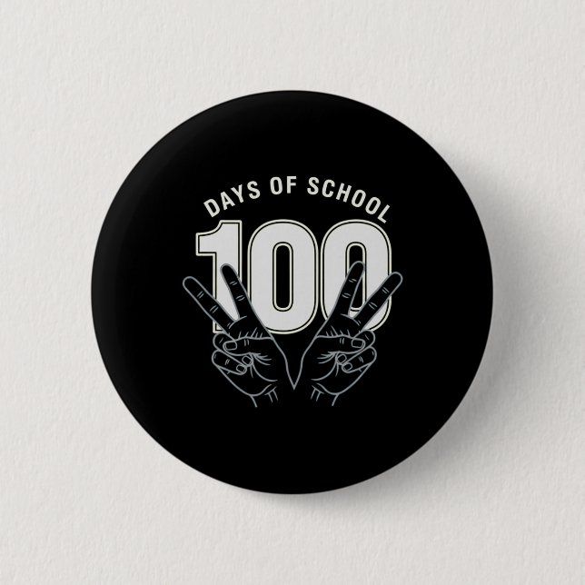 Rolig 100:e dag i skolan för lärare eller elev _ knapp (Framsida)