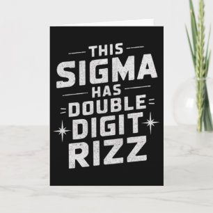 Rolig 10-års födelsedags Rizz Sigma Hjärn Röta Bo Kort
