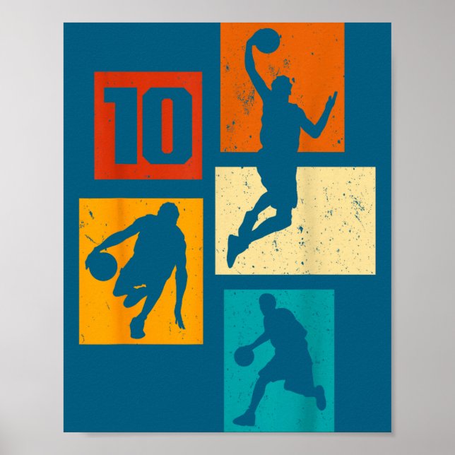 Rolig 10 Basket 10:e Basket År Gammal Lek Poster (Framsidan)