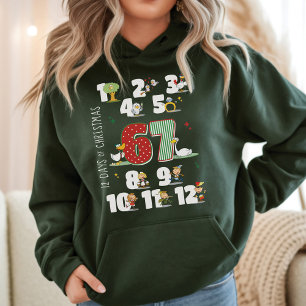 Rolig 12 dagar jul 67 Sex sju meme Svart Hoodie