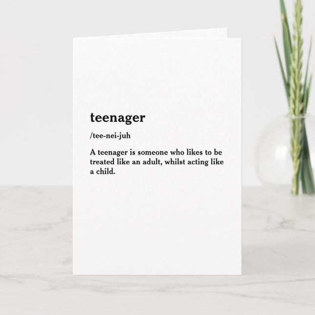 Rolig 13-årsdag | Tretton tonåring Kort (Framsida)